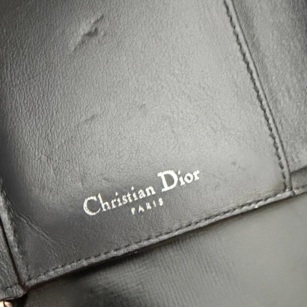 Dior Silver Wallet with Logo Charm